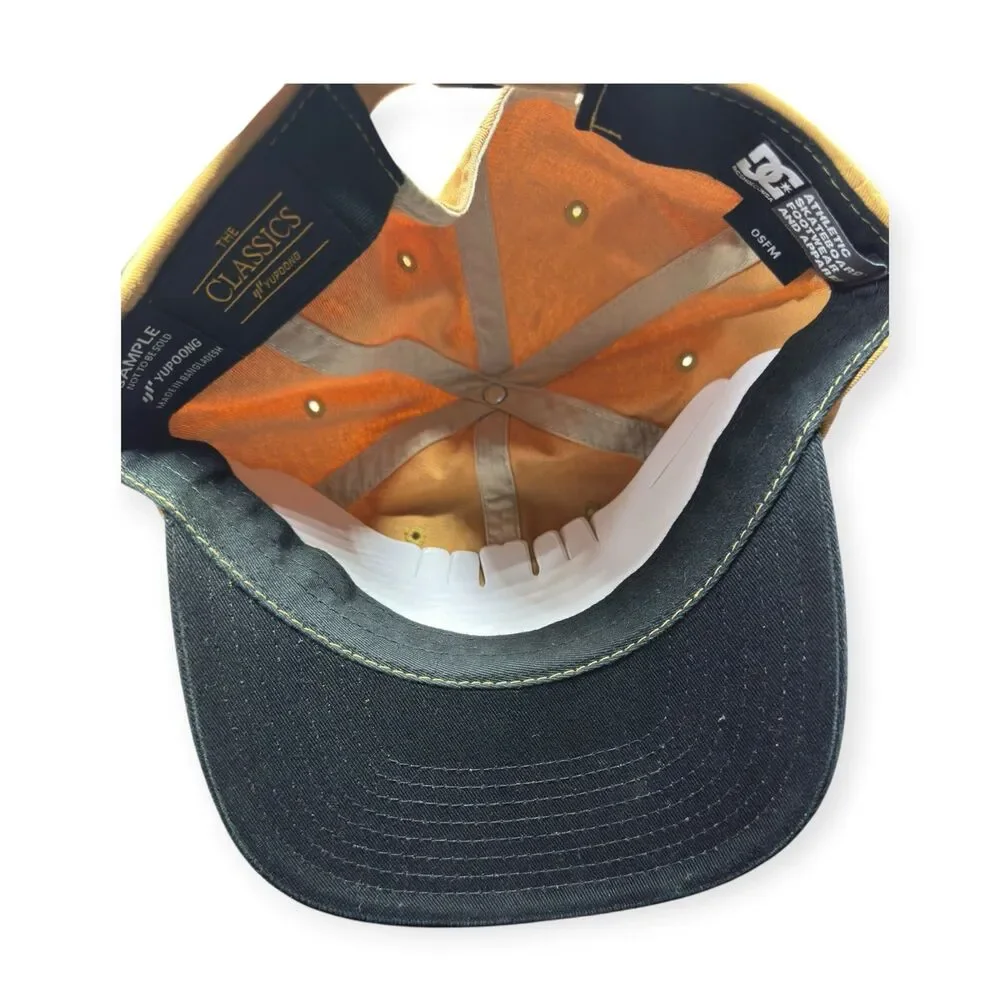 DC Shoe Co USA Strapback Hat Adjustable Tan Black Skater Retro Hat OSFM - Picture 3 of 3